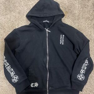Chrome Hearts Black Embroidered Zip Up